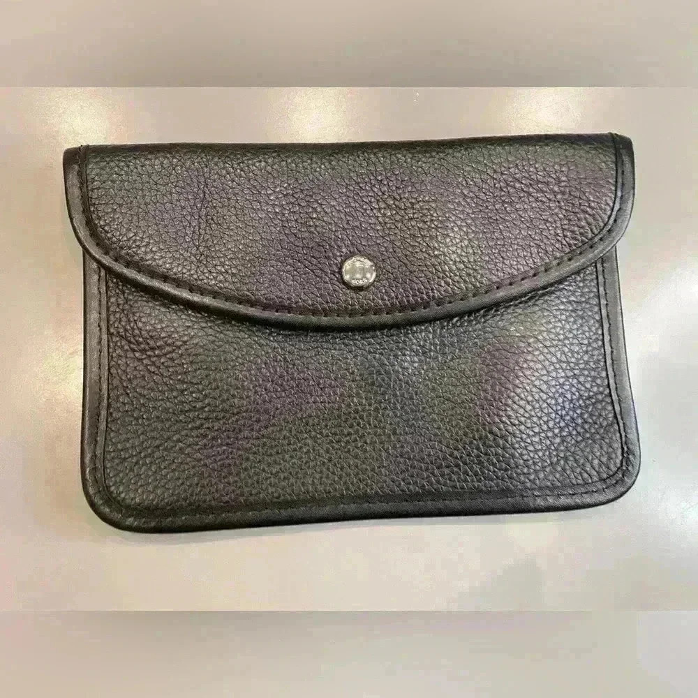 Michael Kors Black Leather‎ Clutch Wristlet Wallet
